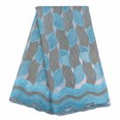 African Lace Fabric/Swiss Voile Lace/ Blue African Lace Fabric/5yard