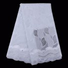 African Lace Fabric/Swiss Voile Lace/ white African Lace Fabric/5yard