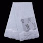 African Lace Fabric/Swiss Voile Lace/ white African Lace Fabric/5yard