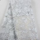 African Lace Fabric/ Tulle French Lace Fabric/white African  Lace fabric/5yards
