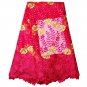 African fabric lace/Swiss Lace/Tulle Lace Fabric/Pink Gold Swiss Lace/yard