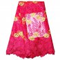 African fabric lace/Swiss Lace/Tulle Lace Fabric/Pink Gold Swiss Lace/yard