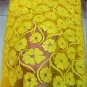 African Lace Fabric/Swiss Lace Fabric/Yellow Tulle Lace fabric with sequence/5yd