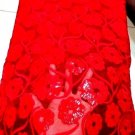 African fabric lace/Swiss /Tulle Lace Fabric/Red Swiss  Lace/ 5yard