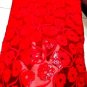African fabric lace/Swiss /Tulle Lace Fabric/Red Swiss  Lace/ 5yard