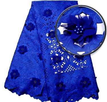 African Lace Fabric/Blue Guipure Lace Fabric/Swiss Lace fabric/5yards