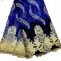 African lace fabric Swiss Lace fabric Tulle Lace fabric Blue Lace Fabric 5yard