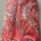 African lace fabric Swiss Lace fabric Tulle Lace fabric Peach Lace Fabric 5yard
