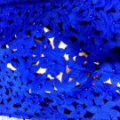 African Lace Fabric/guipure lace fabric/Blue Swiss Lace fabric with beads/5yards