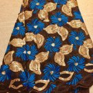 African lace fabric/Swiss Lace fabric/Blue Brown Hand Cut Organza Lace /5yards