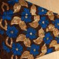 African lace fabric/Swiss Lace fabric/Blue Brown Hand Cut Organza Lace /5yards