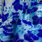 African lace fabric / Swiss Lace fabric / Blue Organza Laace fabric / 5 yards