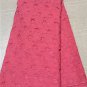 African fabric lace/Swiss Lace / Guipure Lace Fabric with rhinestones  / 5 Yards