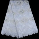 African Lace Fabric/Swiss Voile Lace/  white African Lace Fabric/ 5 yards