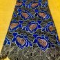 African Lace Fabric /Swiss Voile Lace /Blue Big Swiss Lace Fabric with stones