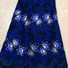 african lace fabric /  lace fabric / Blue Swiss Voile Lace Fabric / 5 yards