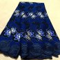 african lace fabric /  lace fabric / Blue Swiss Voile Lace Fabric / 5 yards