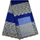 African fabric lace/Swiss lace fabric/Blue Tulle Lace fabric/5 yards