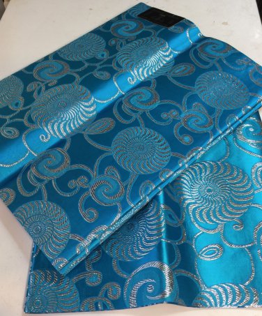 african headties gele & ipele, Blue Swiss Sego Headties & Ipele, 2pieces set