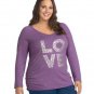 Women Top Plus size X5 Purple Women Top