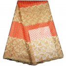 African Lace Fabric / Swiss Lace Fabric / beadead tulle wth stones / 5 yards