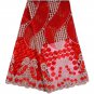 African lace fabric/Swiss Lace fabric/Red Tulle Lace fabric /5yards