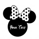 2" Minnie Mouse personalized vinyl sticker decal phone laptop window