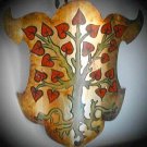 Medieval Armory Handcrafted Handpainted Shield Tree Gold Renaisance Faire