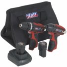 Sealey Cordless Hammer Drill/Driver & Impact Driver Kit 12V