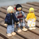 4pcs Baby Wooden Doll Family Members For Kids Children Prete 3 Dolls