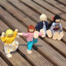 4pcs Baby Wooden Doll Family Members For Kids Children Prete 4 Dolls