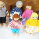 4pcs Lot Cute Wooden House Family People Dolls Kids Children 2 Dolls