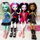4pcs Lot New Style Monster Fun High Dolls Monster Draculaura 3 Dolls