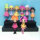 8pcs Lot Different Types Shapes 8cm Height Mini Lalaloopsy K Dolls