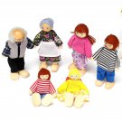 Happy Dollhouse Family Dolls Small Wooden Toy Set Figures Dr 6 Dolls