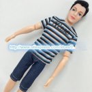 Ken Prince Doll With T Shirt Pants Shoes Casual Denim Clothe Dolls