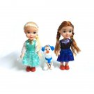 New Mini Princess Elsa Anna Olaf Baby Dolls Kids Cartoon Toy 2 Dolls