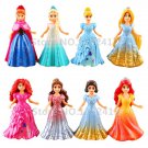 Princess Magiclip Easy Dress 8 Pcs Dolls Set Rapunzel Little 5 Dolls