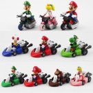 10pcs Set New Cute Super Mario Bros Kart Pull Back Car Motor 2 Toy