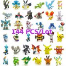 144pcs Set 2 3cm Pokeball Figures Cute Monster Mini Pikachu Toy