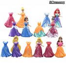 14pcs Set Princess Snow White Cinderella Mermaid Anime Pvc F 4 Toy