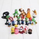 18pcs Set 3 7cm Free Shipping Super Mario Bros Pvc Action Fi Toy