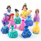 18 Pcs Set Kids My Cute Little Anna And Elsa 6 Dolls 12 Dres Toy