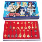 18pcs Set Fairy Tail Key Ring Lucy Ecliptic 12 Palace Conste 2 Toy
