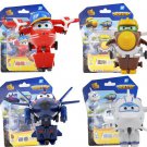 4pcs Set 7cm Super Wings Mini Airplane Robot Mira Paul Baby Toy