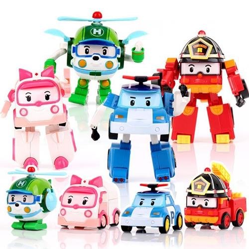 4pcs Set Korea Robot Classic Plastic Transformation Toys Toy 4 Toy