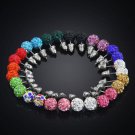 14 Pairs Set 8mm Shamballa Brand Earrings Micro Disco Ball S 3 E4R