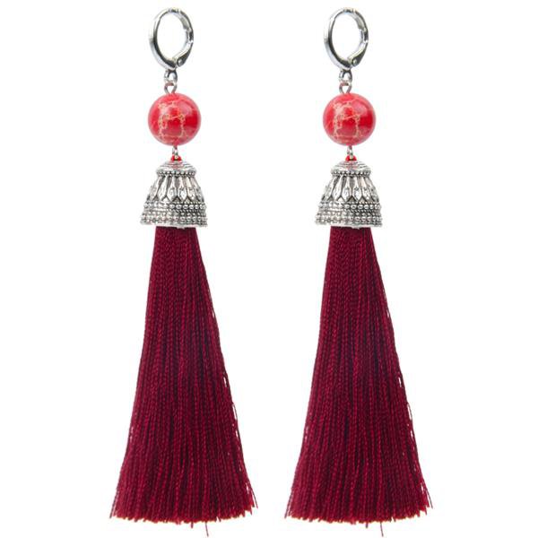 19 Styles Silk Boho Long Tassel Earrings Tiger Eye Lava Natu 2 E4R