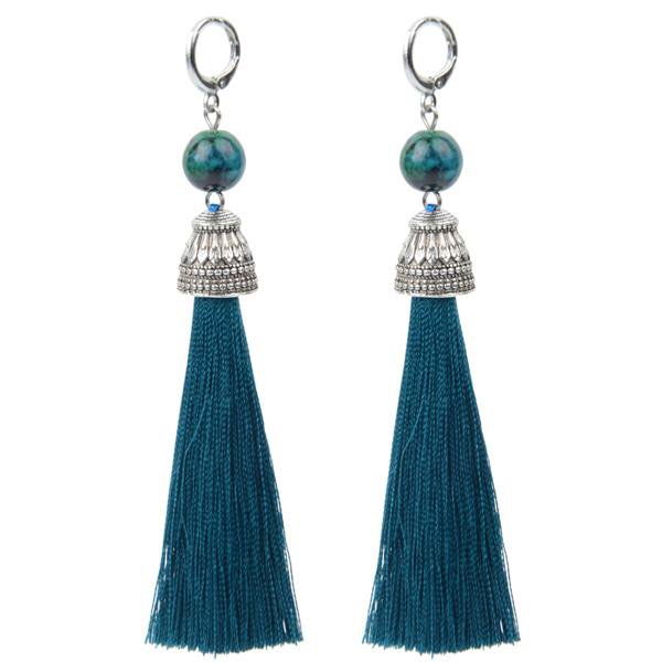 19 Styles Silk Boho Long Tassel Earrings Tiger Eye Lava Natu E4R