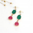 1pair Bohemia Earrings Handmade Resin Stone Earings For Wome 3 E4R
